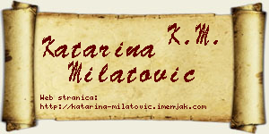 Katarina Milatović vizit kartica